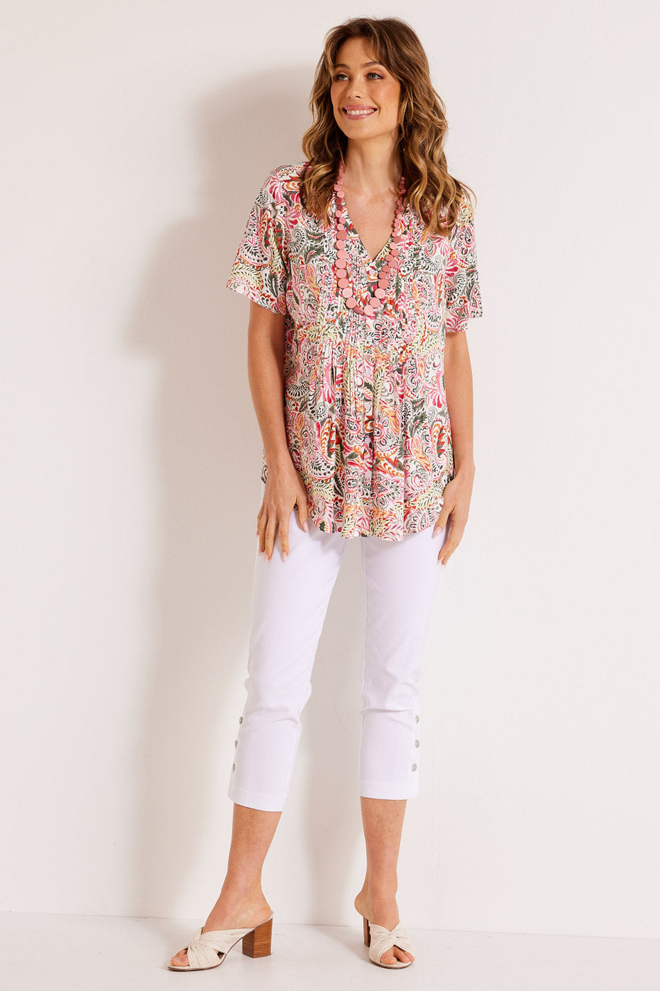 ARUBA S/S PLEAT FRONT SHIRT