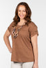 LIA LUXTON S/SLV BUTTON DETAIL TOP