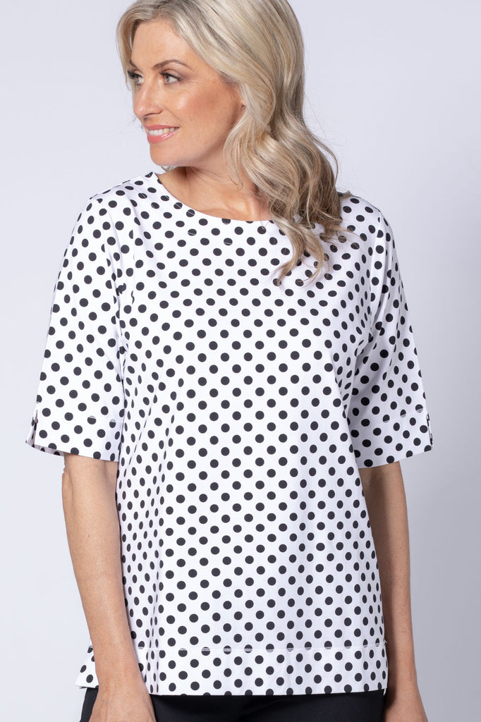 SPOT BOATNECK ELBOW SLEEVE TEE