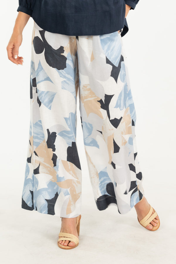 ABSTRACT FLORAL PRINT PALAZZO PANT