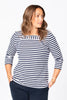 ACTIVE SQUARE NECK 3/4 SLEEVE TOP