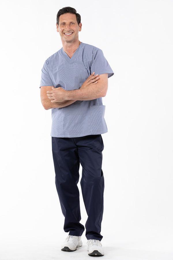 Energy Check V Neck Scrub Top